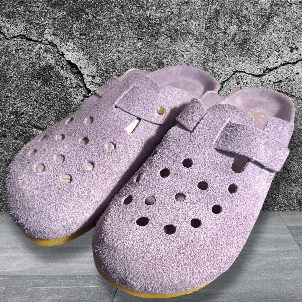 🆕 Brandblack LA Lavender Suede Slip-On Loafers • US 8M /9.5W (UK 7 EUR 41 CM 26)